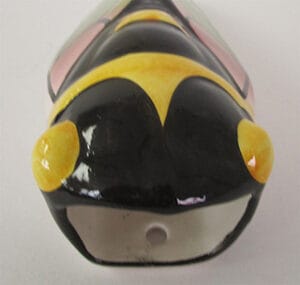 Ceramic  Cicada (Cigale)  | Lavender Design | Color: Soft Orange