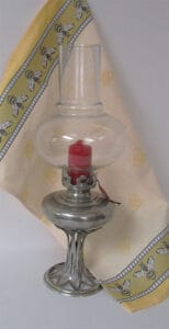 La Maison de L’Etain Pewter  |  Hurricane Lamp with Candle