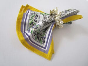 Napkin - Lavender/Olive - Yellow or Ivory