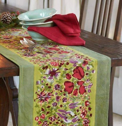 Table Cloth - Jardin Red & Green