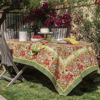 Table Cloth - Jardin Red & Green