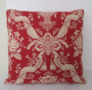 Throw Pillow - Ribbon Design - Red