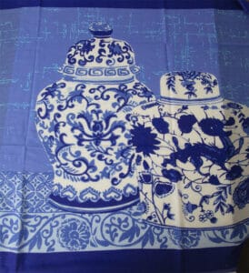 Scarf - Cotton - Canton - Navy