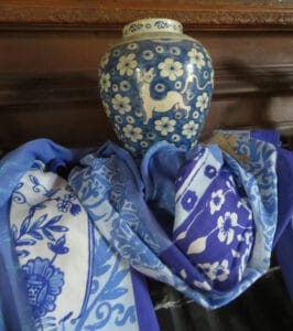 Scarf - Cotton - Canton - Navy