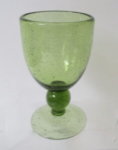 Sorgues Bubble Tumbler (Goblet) and Wine Glass -  Green