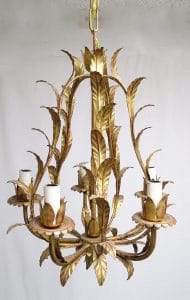 Chandelier - Gold Leaves
