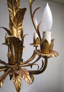 Chandelier - Gold Leaves