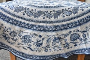 Table Cloth - Round- Dubarry blue - Jacquard