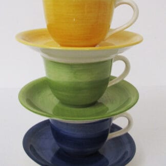 Zeller Keramik | Cappucino Cup w/Saucer | Design: "Colors"