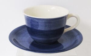 Zeller Keramik | Cappucino Cup w/Saucer | Design: "Colors"