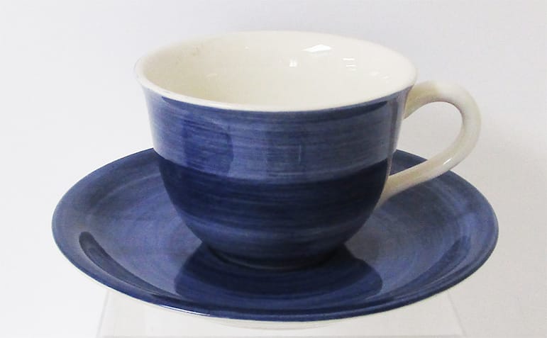Zeller Keramik | Cappucino Cup w/Saucer | Design: "Colors" Zeller Keramik | Cappucino Cup w/Saucer | Design: "Colors"