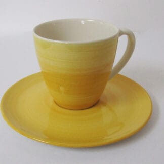 Zeller Keramik | Coffee Cup w/Saucer | Design: "Colors"
