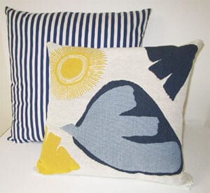 Throw Pillow - Blue Stripes