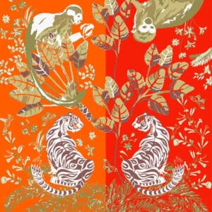 Scarf - Wool - Safari - Orange Red