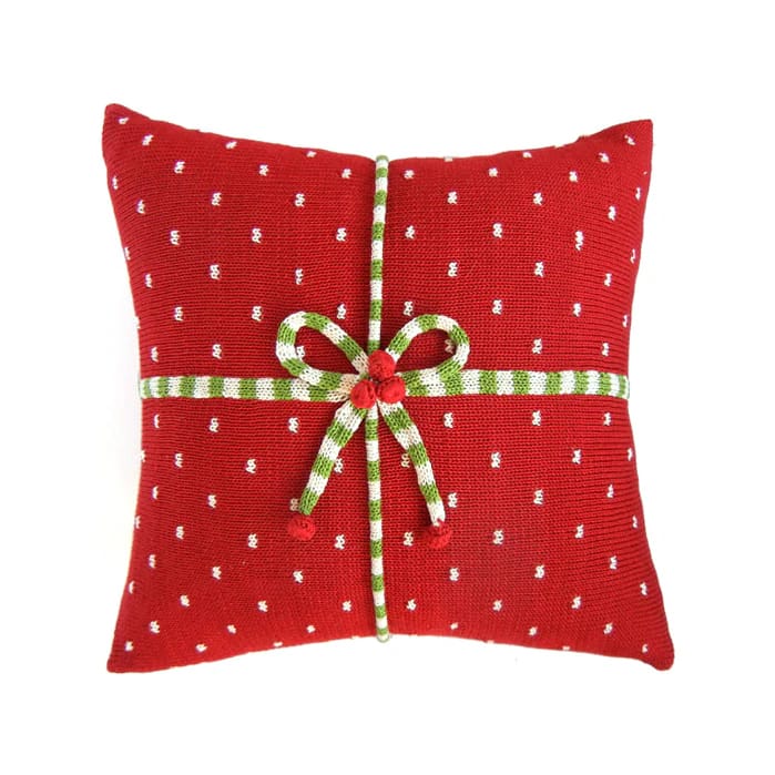 Red Christmas Pillow - Gift Package design - 14" Red Christmas Pillow - Gift Package design - 14"