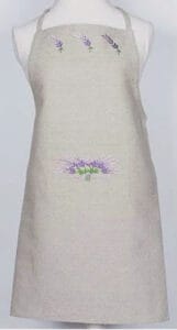Apron - Lavender Embroidered