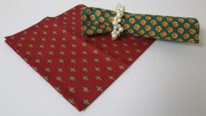 Napkin - Deep Red/Green - Le Cluny