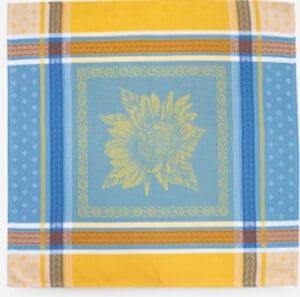 Table Runner - Sunflowers- Blue/Yellow - Jaquard