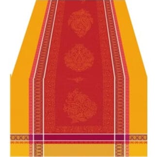 Table Runner - Paisley - Red/Gold - Jaquard