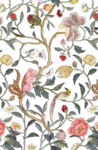 William Morris Design Tea Towel - Linen - Strawberry Thief