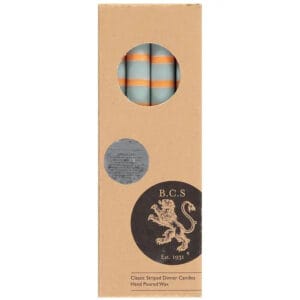 Candle Set of 4- Non Drip - striped - various colors