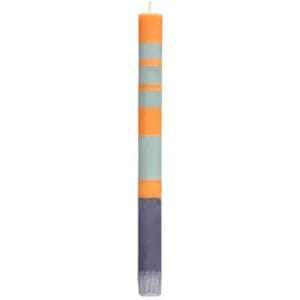 Candle Set of 4- Non Drip - striped - various colors