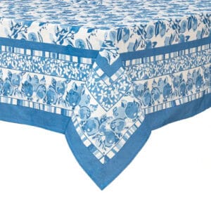 Table Cloth - square - Citron blue (Lemon design)