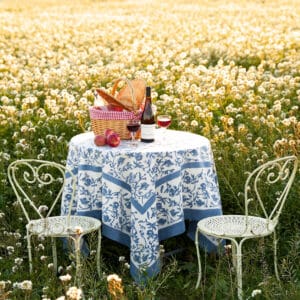 Table Cloth - Square -Pomegranate - cornflower blue