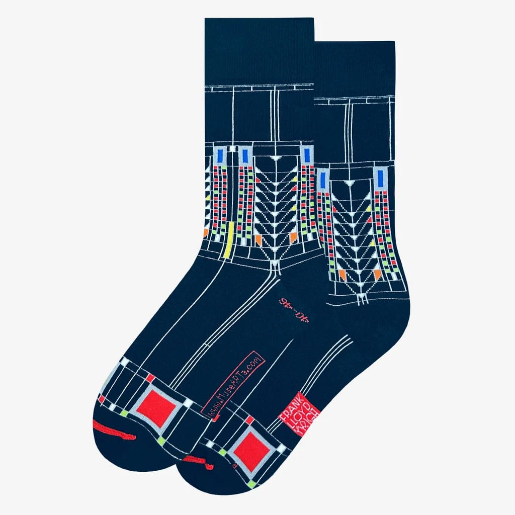 Art Socks - Frank Lloyd Wright - Waterlilies art glass Art Socks - Frank Lloyd Wright - Waterlilies art glass
